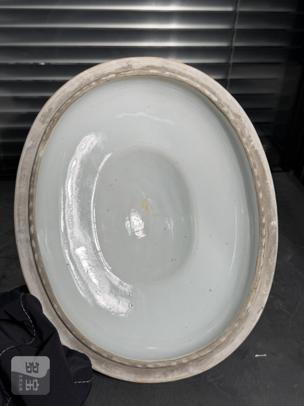 清乾隆青花山水楼阁纹草莓形钮盖锅 - 图21